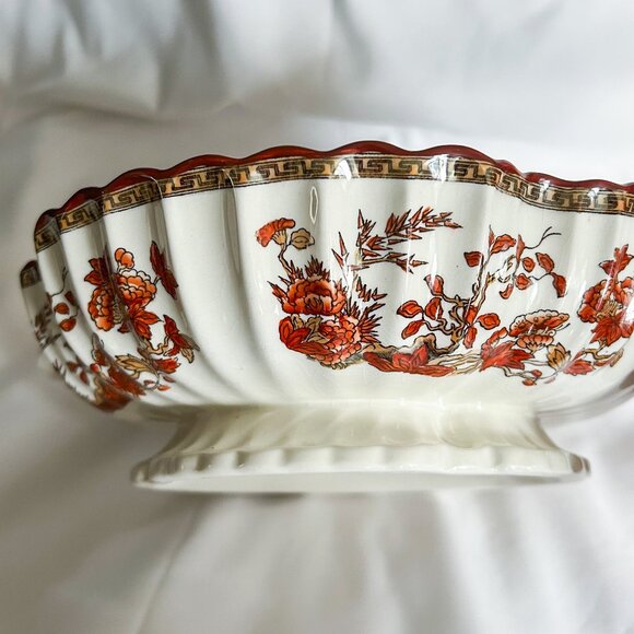 Copeland India Tree Serving Bowl with Handles, Rare - Picture 11 of 13